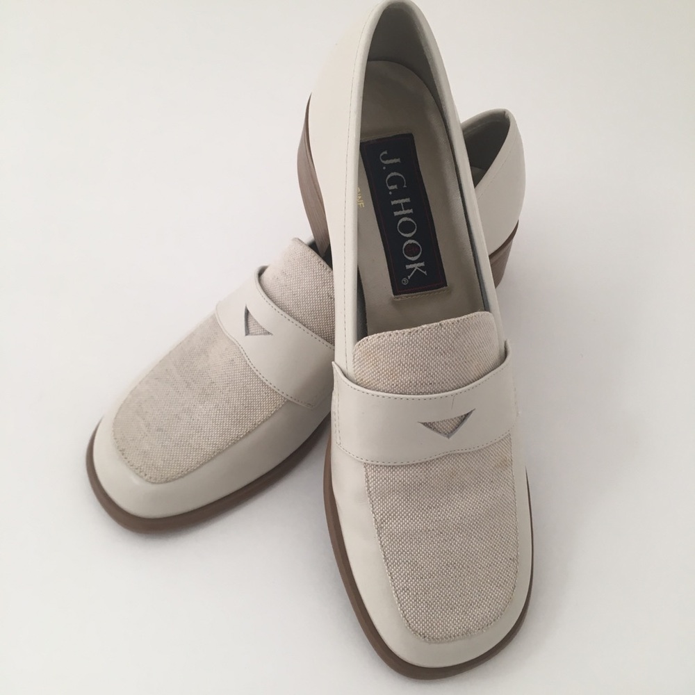 J. G. Hook Catherine Loafers Cream sz 8